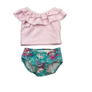 RuffleButts Two Piece Fancy Me Tankini Swimsuit